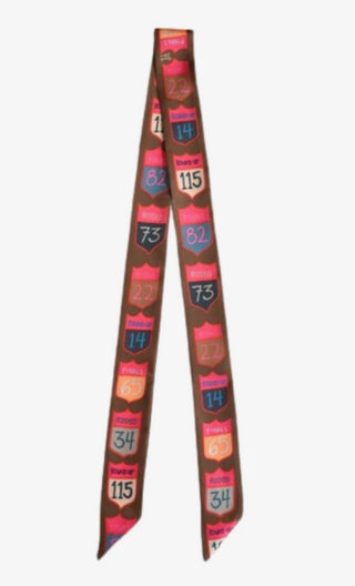 Rodeo Back Number Twilly Scarf-NFR - Barbwire n Bougie Boutique