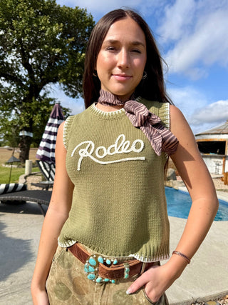 Rodeo Days Whipstitch Sweater Vest - Barbwire n Bougie Boutique