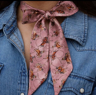 Rodeo Romance Pink Twilly Scarf - Barbwire n Bougie Boutique