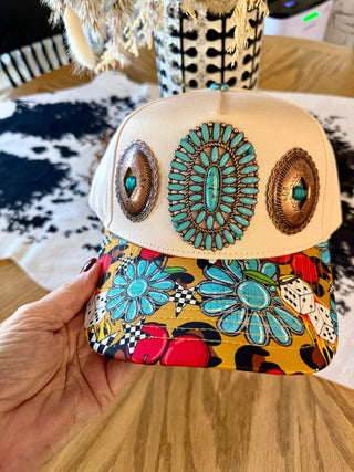 Roll The Dice Concho Trucker Hat - Barbwire n Bougie Boutique