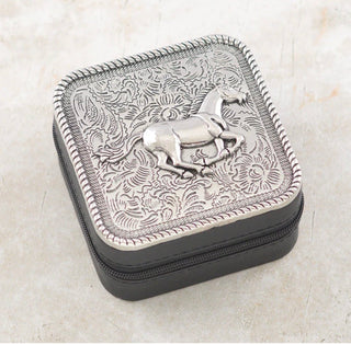 Running Horse Western Mini Jewelry Case - Barbwire n Bougie Boutique