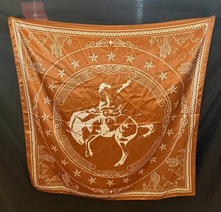 Rust Western Print Wild Rag - Barbwire n Bougie Boutique