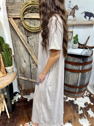 Sacred Spirit Vintage Sitting Bull Indian Maxi Dress- Relaxed Fit - Barbwire n Bougie Boutique