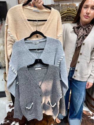Saddle Stitch Western Cardigan - Barbwire n Bougie Boutique