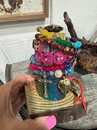 Sandra Ling Bracelet Stack | Colorful Western Boho Bracelet Set of 7 - Barbwire n Bougie Boutique