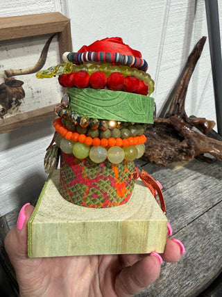 Sandra Ling Garden Party Bracelet Stack | Colorful Boho Western Bracelet Set - Barbwire n Bougie Boutique