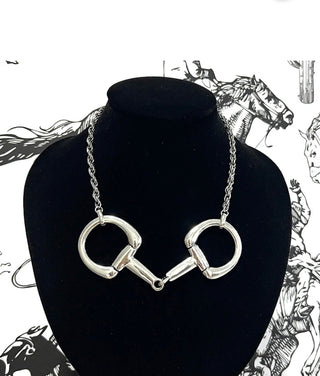 Silver Snaffle Bit Statement Necklace - Barbwire n Bougie Boutique