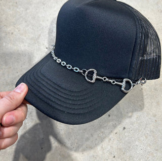 Silver Snaffle Bit Trucker Hat Chain - Barbwire n Bougie Boutique