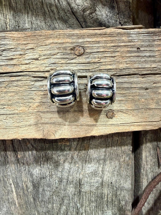 Small Bubble Stud Earrings | Western Silver Navajo Pearl Style Stud Earrings - Barbwire n Bougie Boutique
