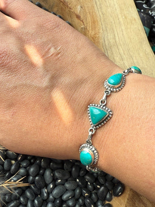 Sonoran Gold & Sterling Silver Link Bracelet-7” - Barbwire n Bougie Boutique