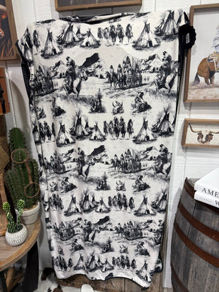 Spirit of the Plains Western Throw Blanket - Barbwire n Bougie Boutique