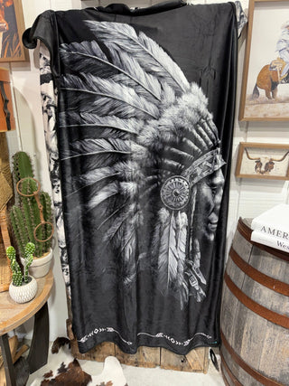 Spirit of the Plains Western Throw Blanket - Barbwire n Bougie Boutique