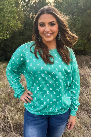 Sterling Kreek Cattle Brands Crewneck Sweatshirt - Barbwire n Bougie Boutique