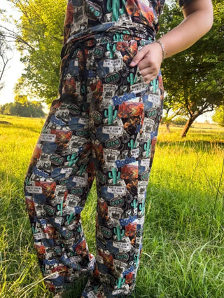 Sterling Kreek Retro Rodeo Lounge Pants - Barbwire n Bougie Boutique