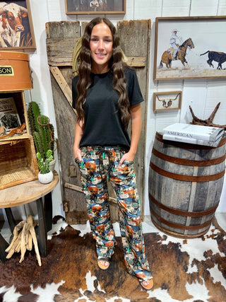 Sterling Kreek Retro Rodeo Lounge Pants - Barbwire n Bougie Boutique