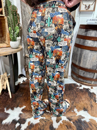 Sterling Kreek Retro Rodeo Lounge Pants - Barbwire n Bougie Boutique