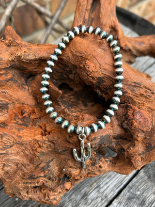 Sterling Silver Cactus Bracelet - Barbwire n Bougie Boutique