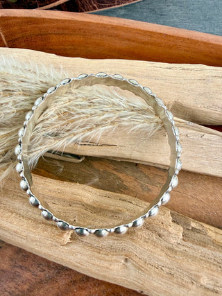 Sterling Silver Graduated Bead Cuff Bracelet - Barbwire n Bougie Boutique