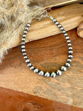 Sterling Silver Graduated Machine Made Pearl Bracelet - Barbwire n Bougie Boutique