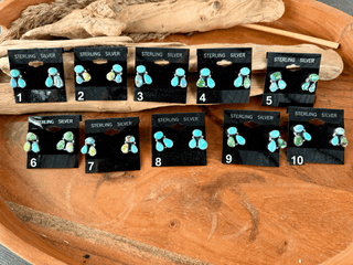 Sterling Silver Mixed Turquoise Stud Earrings | Choose Your Set | Western Turquoise Earrings - Barbwire n Bougie Boutique
