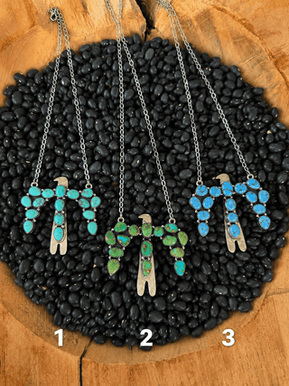 Sterling Silver Thunderbird Necklace | Genuine Turquoise Western Statement Necklace- Pick Your Stones! - Barbwire n Bougie Boutique