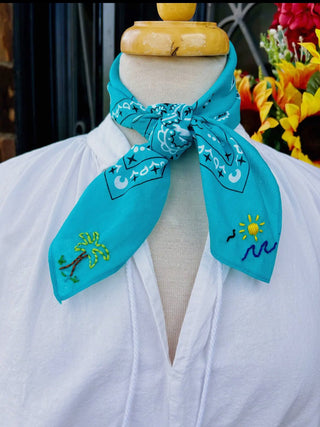 Summer Lovin Embroidered Bandana - Barbwire n Bougie Boutique