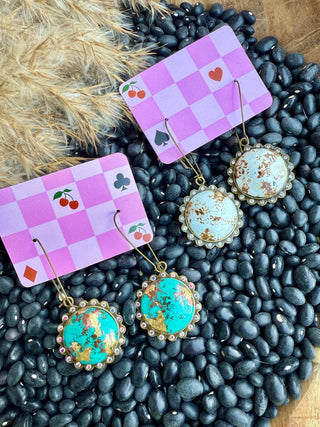 The Gypsum Clay Earrings – Lightweight Handmade Western Jewelry- 2 Colors - Barbwire n Bougie Boutique
