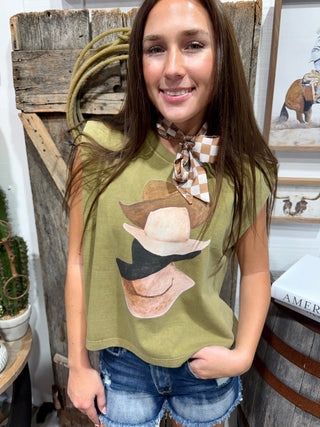 Tres Cowboy Hat Muscle Tank - Barbwire n Bougie Boutique