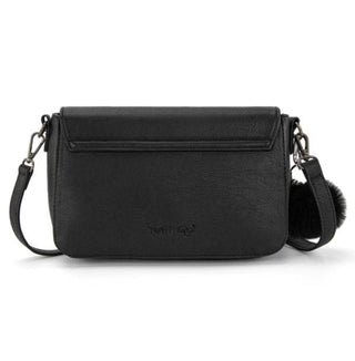 Trinity Ranch Black Genuine Cowhide Boot Stitch Crossbody Bag - Barbwire n Bougie Boutique