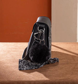 Trinity Ranch Black Genuine Cowhide Boot Stitch Crossbody Bag - Barbwire n Bougie Boutique