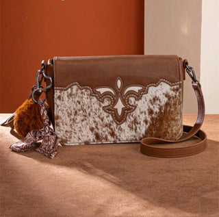 Trinity Ranch Boot Stitch Genuine Cowhide Crossbody Bag - Barbwire n Bougie Boutique