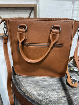 Trinity Ranch Floral Tooled Western Tote- Brown - Barbwire n Bougie Boutique