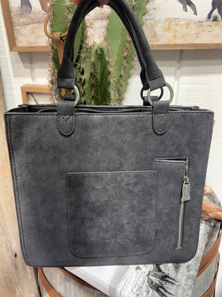 Trinity Ranch Midnight Rodeo Tooled Cowhide Tote Bag- Concealed Carry - Barbwire n Bougie Boutique