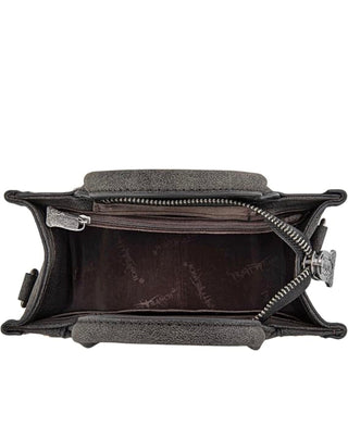Trinity Ranch Western Cowhide Tooled Crossbody Purse - Barbwire n Bougie Boutique