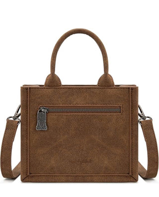 Trinity Ranch Western Hair-On Cowhide Crossbody Satchel - Barbwire n Bougie Boutique