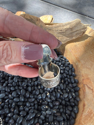 Triple Stone Turquoise Statement Ring – Tibetan German Silver - Barbwire n Bougie Boutique