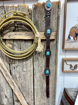 Turquoise Trails Genuine Leather Concho Belt - Barbwire n Bougie Boutique