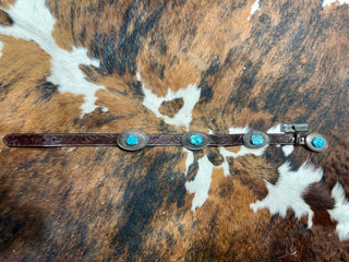 Turquoise Trails Genuine Leather Concho Belt - Barbwire n Bougie Boutique