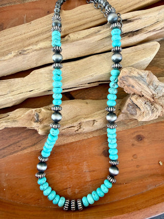 Turquoise Trails Navajo Pearl Necklace - Barbwire n Bougie Boutique