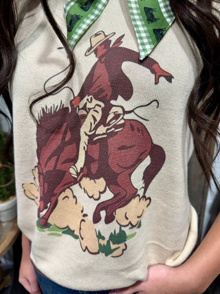 Vintage Bucking Horse Sweater Vest - Barbwire n Bougie Boutique
