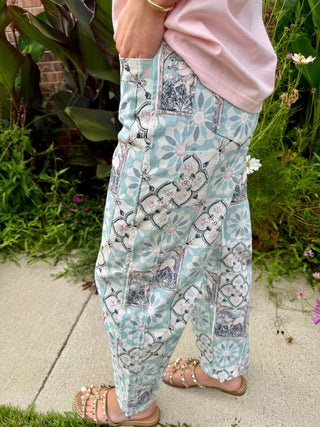 Vintage Horse Tile Patchwork Straight Leg Jeans - Barbwire n Bougie Boutique