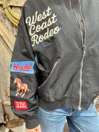 West Coast Rodeo Bomber Satin Jacket - Barbwire n Bougie Boutique