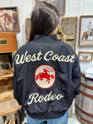 West Coast Rodeo Bomber Satin Jacket - Barbwire n Bougie Boutique