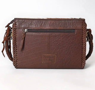 Western Cattle Brand Hair-On Hide Genuine Leather Crossbody Bag - Barbwire n Bougie Boutique