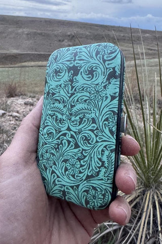 Western Nail Care Kit – Tooled Turquoise Travel Manicure Set - Barbwire n Bougie Boutique