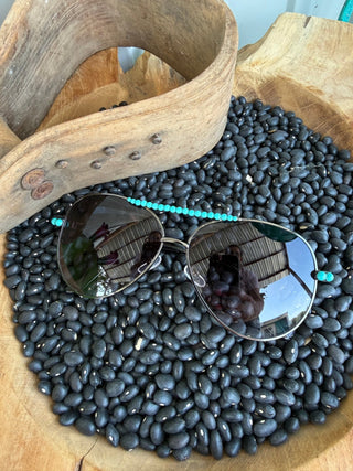 Western Turquoise Beaded Aviator Sunglasses | Boujee Cowgirl Sunnies - Barbwire n Bougie Boutique
