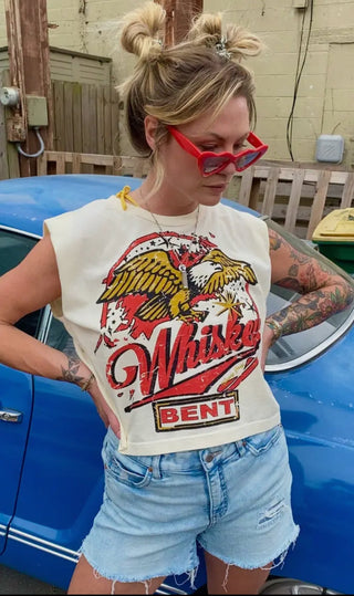 Whiskey Bent Muscle Tee - Barbwire n Bougie Boutique
