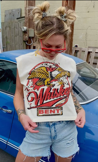 Whiskey Bent Muscle Tee - Barbwire n Bougie Boutique