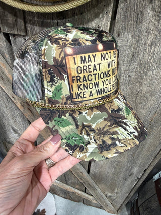 Whole B*tch Camo Chain Trucker Hat - Barbwire n Bougie Boutique