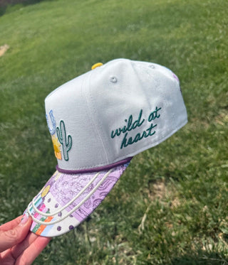 Wild at Heart Western Patchwork Trucker Hat | Colorful Embroidered Cowgirl Cap - Barbwire n Bougie Boutique